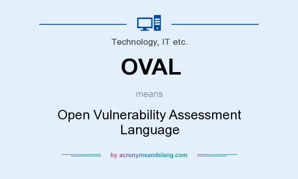 What does OVAL mean? It stands for Open Vulnerability Assessment Language