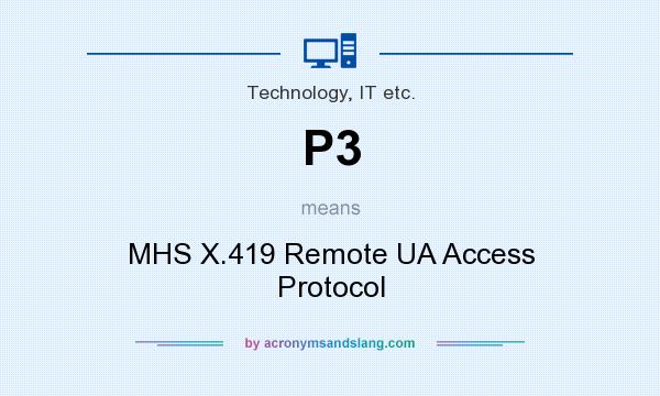 What does P3 mean? It stands for MHS X.419 Remote UA Access Protocol
