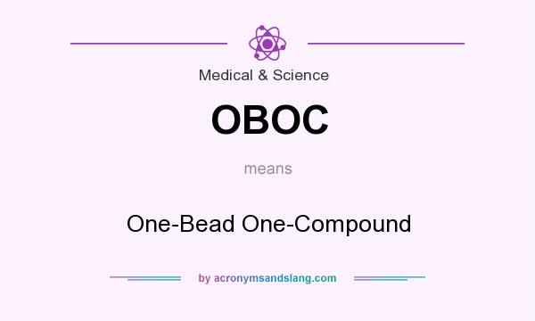 What does OBOC mean? It stands for One-Bead One-Compound