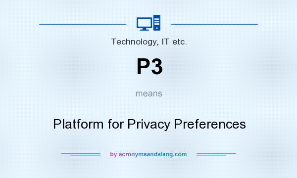 What does P3 mean? It stands for Platform for Privacy Preferences