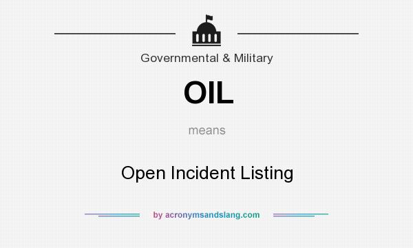 What does OIL mean? It stands for Open Incident Listing