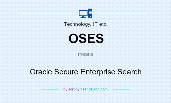 What does OSES mean? It stands for Oracle Secure Enterprise Search