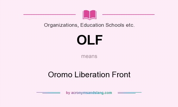What does OLF mean? It stands for Oromo Liberation Front