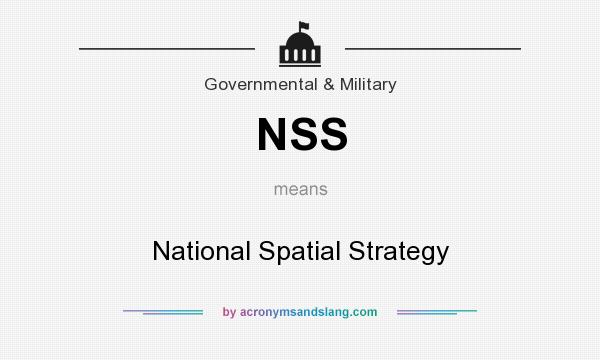 What does NSS mean? It stands for National Spatial Strategy