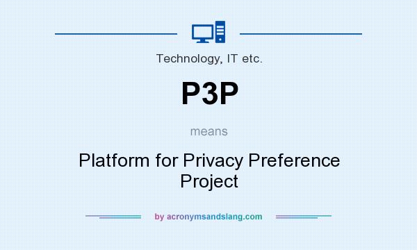 What does P3P mean? It stands for Platform for Privacy Preference Project
