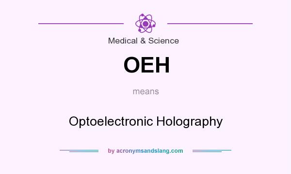 What does OEH mean? It stands for Optoelectronic Holography