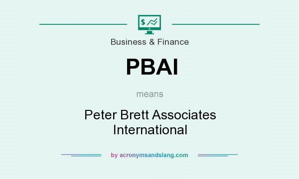 What does PBAI mean? It stands for Peter Brett Associates International