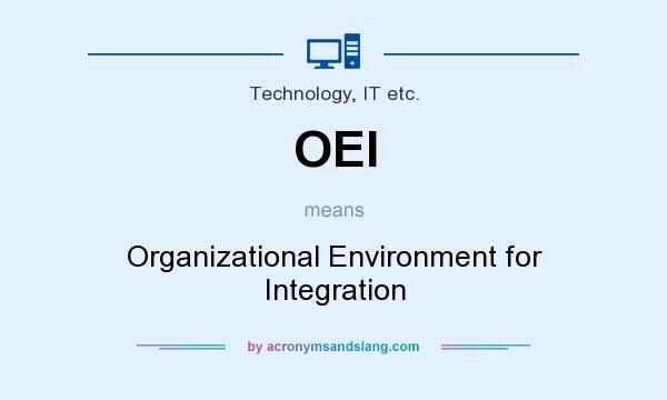 What does OEI mean? It stands for Organizational Environment for Integration