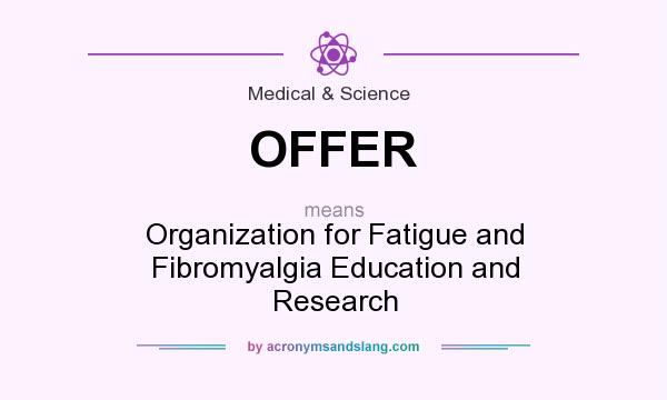 What does OFFER mean? It stands for Organization for Fatigue and Fibromyalgia Education and Research