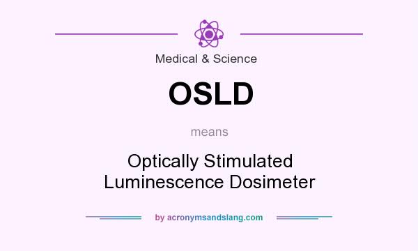 What does OSLD mean? It stands for Optically Stimulated Luminescence Dosimeter