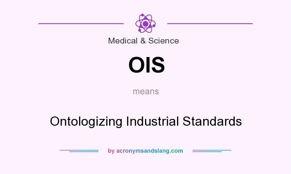 What does OIS mean? It stands for Ontologizing Industrial Standards