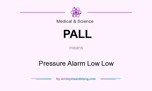 What does PALL mean? It stands for Pressure Alarm Low Low