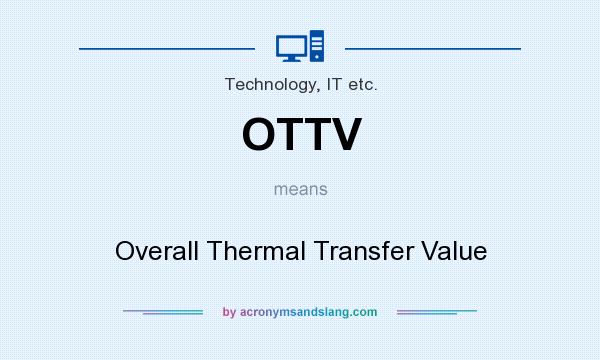 What does OTTV mean? It stands for Overall Thermal Transfer Value