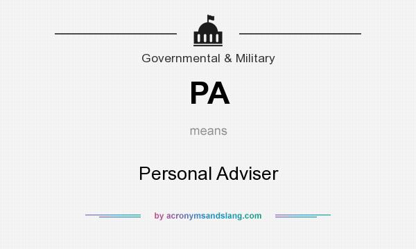 What does PA mean? It stands for Personal Adviser