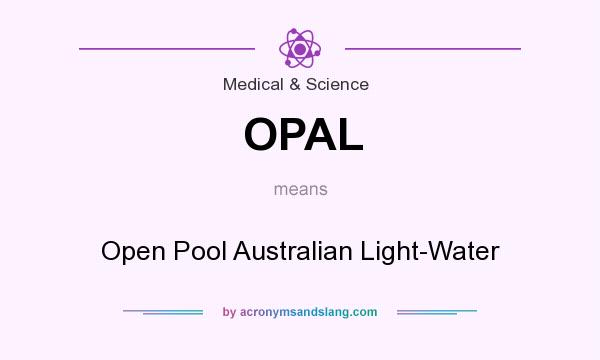 What does OPAL mean? It stands for Open Pool Australian Light-Water