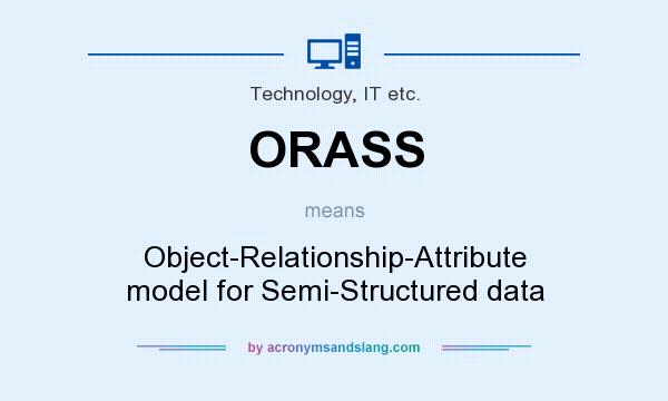 What does ORASS mean? It stands for Object-Relationship-Attribute model for Semi-Structured data