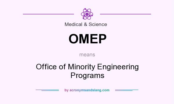 What does OMEP mean? It stands for Office of Minority Engineering Programs