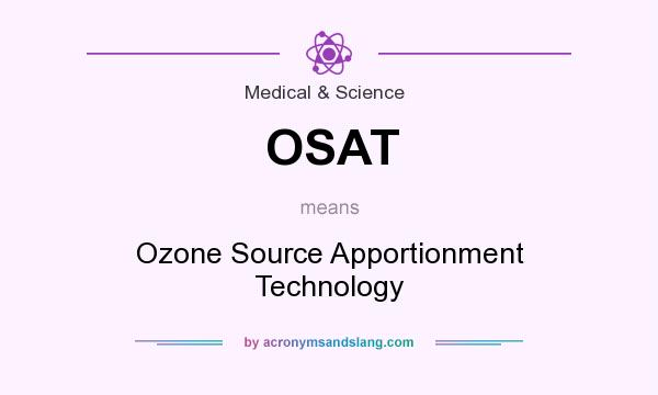 What does OSAT mean? It stands for Ozone Source Apportionment Technology