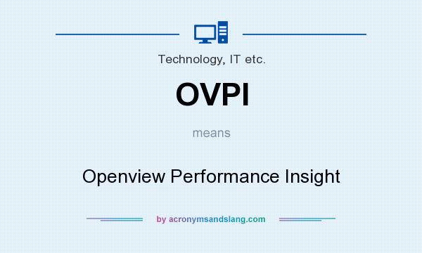 What does OVPI mean? It stands for Openview Performance Insight
