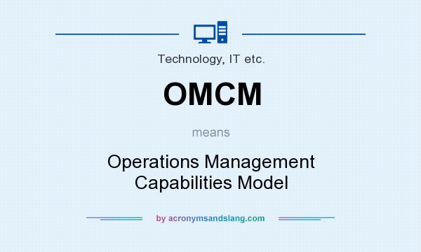 What does OMCM mean? It stands for Operations Management Capabilities Model