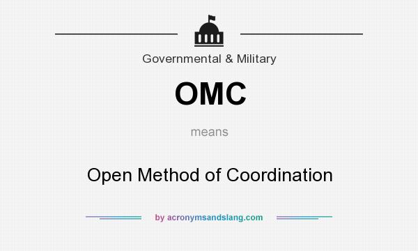 What does OMC mean? It stands for Open Method of Coordination
