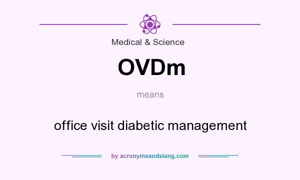 What does OVDm mean? It stands for office visit diabetic management