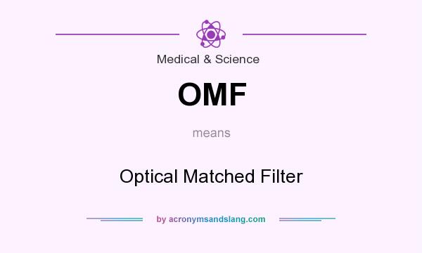 What does OMF mean? It stands for Optical Matched Filter
