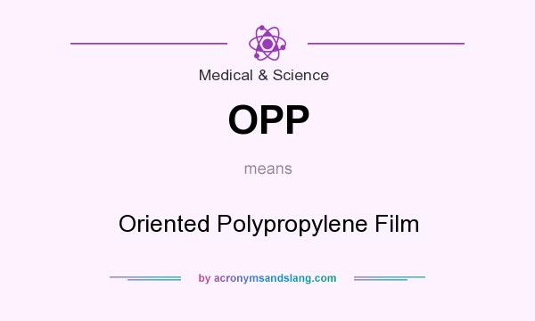 What does OPP mean? It stands for Oriented Polypropylene Film