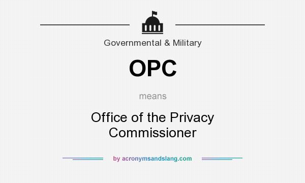 What does OPC mean? It stands for Office of the Privacy Commissioner