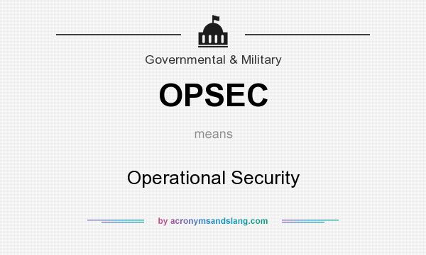 What does OPSEC mean? It stands for Operational Security