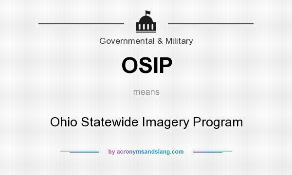 What does OSIP mean? It stands for Ohio Statewide Imagery Program
