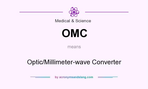 What does OMC mean? It stands for Optic/Millimeter-wave Converter