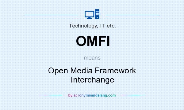 What does OMFI mean? It stands for Open Media Framework Interchange