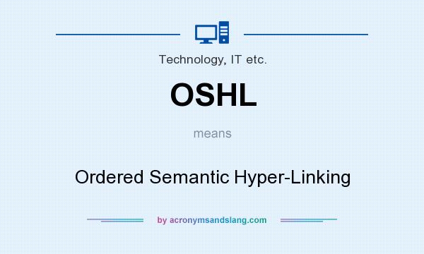 What does OSHL mean? It stands for Ordered Semantic Hyper-Linking