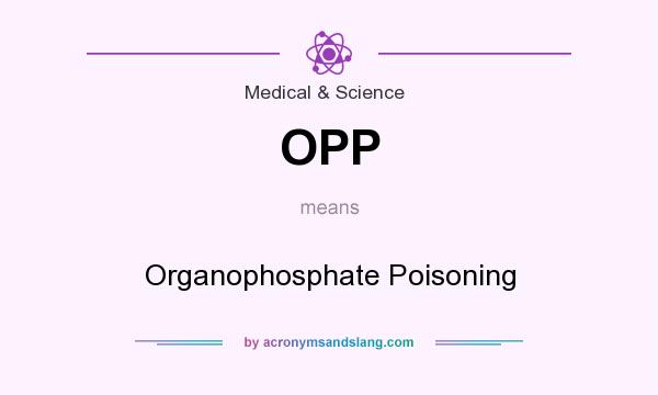 What does OPP mean? It stands for Organophosphate Poisoning