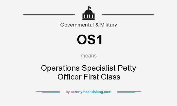 What does OS1 mean? It stands for Operations Specialist Petty Officer First Class