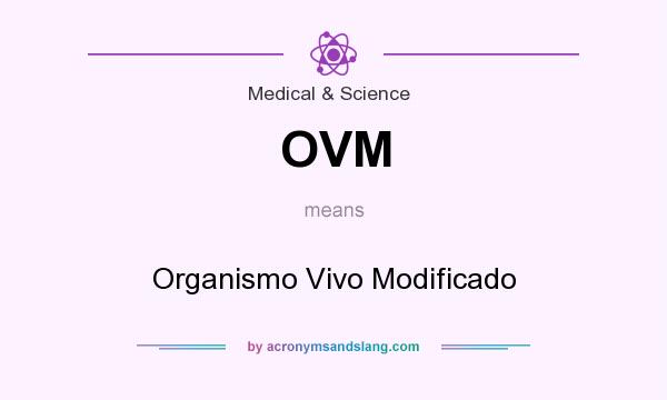 What does OVM mean? It stands for Organismo Vivo Modificado