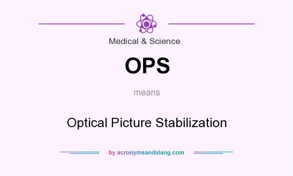 What does OPS mean? It stands for Optical Picture Stabilization