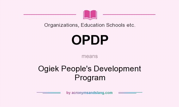 What does OPDP mean? It stands for Ogiek People`s Development Program