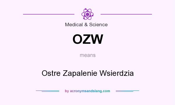 What does OZW mean? It stands for Ostre Zapalenie Wsierdzia