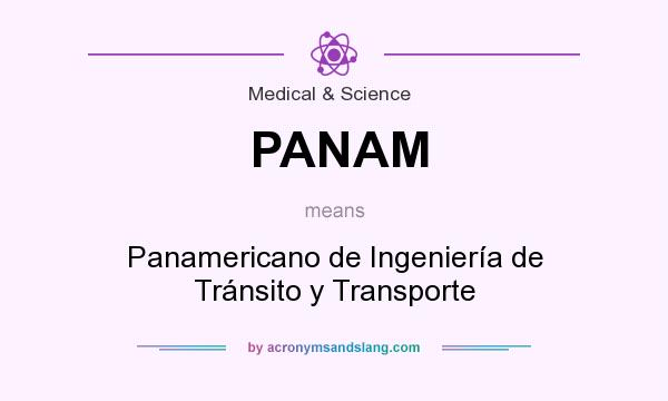 What does PANAM mean? It stands for Panamericano de Ingeniería de Tránsito y Transporte