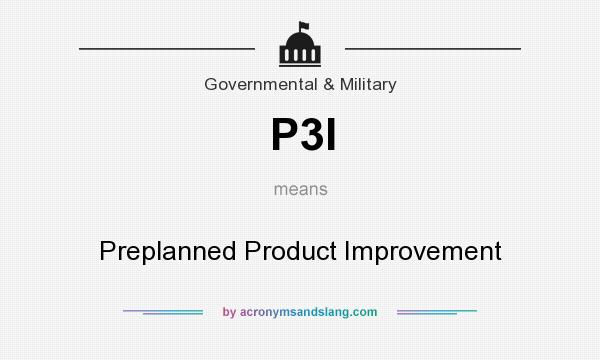 What does P3I mean? It stands for Preplanned Product Improvement