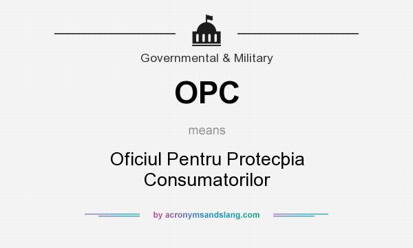 What does OPC mean? It stands for Oficiul Pentru Protecþia Consumatorilor