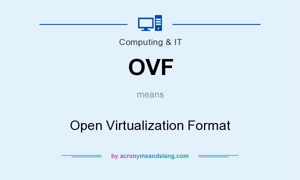 What does OVF mean? It stands for Open Virtualization Format