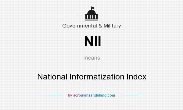 What does NII mean? It stands for National Informatization Index