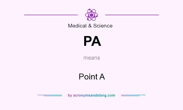 What does PA mean? It stands for Point A
