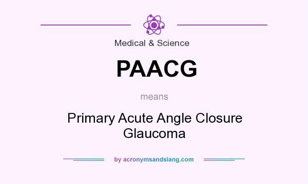 What does PAACG mean? It stands for Primary Acute Angle Closure Glaucoma