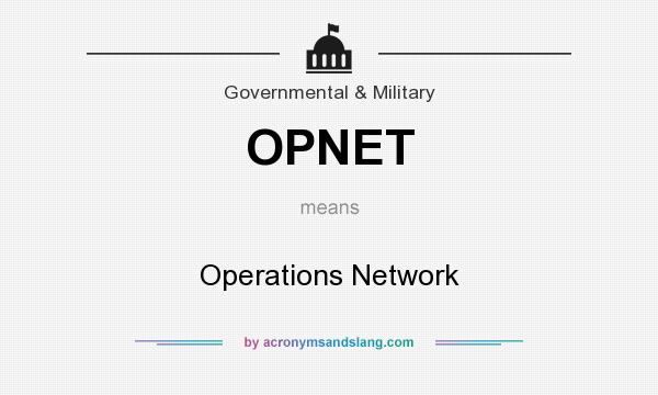 What does OPNET mean? It stands for Operations Network