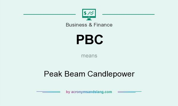 What does PBC mean? It stands for Peak Beam Candlepower