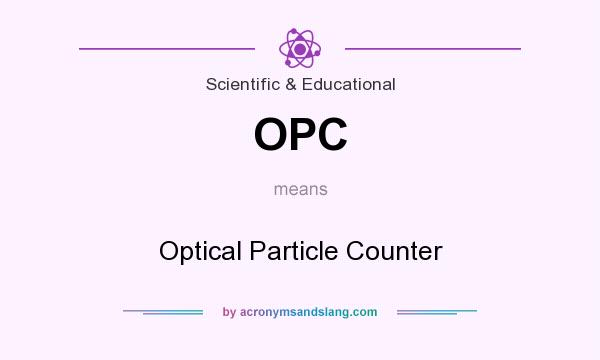 What does OPC mean? It stands for Optical Particle Counter